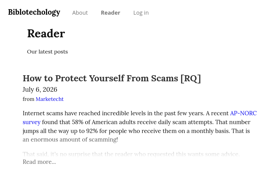 A screenshot of a blog site called Bilbotechology.